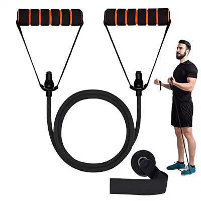 Boldfit Latex Resistance Tube High Elastic Foam Handles Door Anchor Exercise Stretching Home Gym Workout Unisex Adults 15kg Made