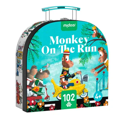 MIDEER MD3270 Gift Box Puzzle-Monkey on the Run Jigsaw Game Educational Toy Puzzle