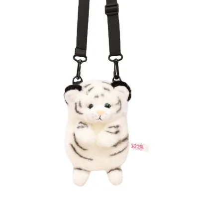 Wholesale Realistic Stuffed Animal Tiger Backpack for Children Plush Crossbody Bag