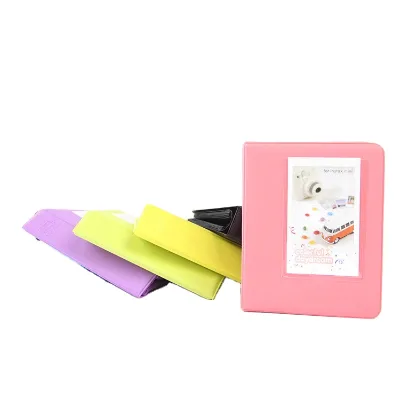 Caiul 20-Page Baby Photo Album 3-Inch Plastic Book Colorful Design PVC Cover Protective Features Fujifilm Instax Camera Film