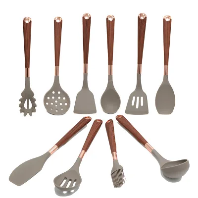 Bakest Eco-friendly Non-stick Kitchen Utensils Set 1 Piece Silicone Stainless Steel Hand Grip Baking Accessories All in One
