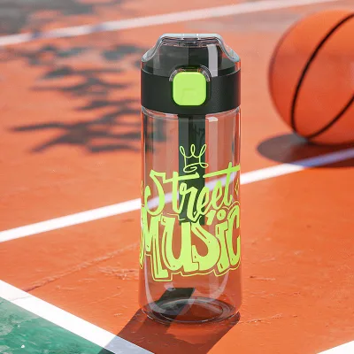 Custom Color Mixture Big Size Portable Water Cup Camping Bottle Travel Mug Cup with Straw
