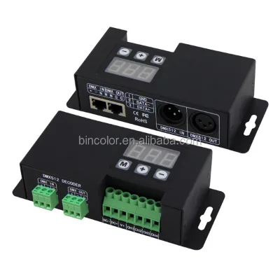 Bincolor BC-854 DMX512 Decoder Controller Dimmer 4 Channel 4A DC12V-24V for LED Light Lamp