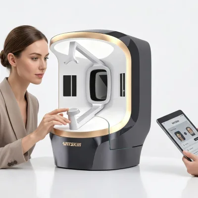 DX Facial Scanner Device for Detecting and Analyzing Potential Skin Problems Such As Spot Acne, Used for Facial Diagnosis