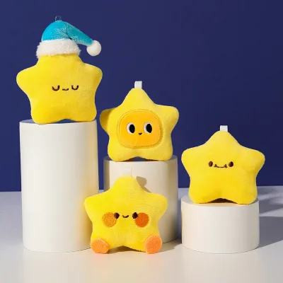 Cute Plush Star Doll Backpack Pendant Keychain Soft Student Accessory Bag Pendant for Students Wholesale Gift