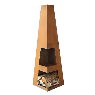 Wood Storage Corten Steel Welding Metal Rusty Barbeceu Heating Firewood Fire Pit