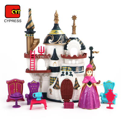 Cheap Princess Castle Toy Doll House With Furniture and Accessories Play Set for Girls