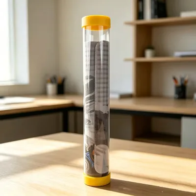 Yageli Transparent Cylindrical Clip Plastic Storage Tube Game Mats Shatterproof 3-inch Trading Card Dust-Free Tabletop Carry