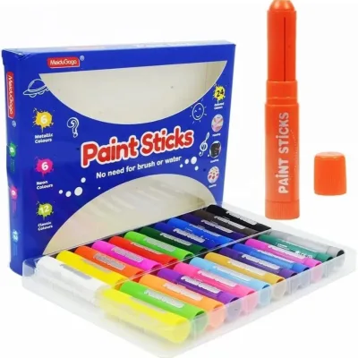 24 Speed Drying Crayon (regular 12 Colors+metal 6 Colors+fluorescent 6 Colors)