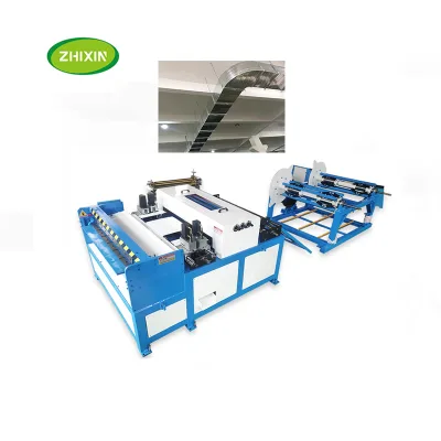 Good Price 0.5mm 1.2mm 1.5mm 18 Gauge GI SS Aluminum Sheet Duct Production Line 3 with Automatic Lockforming and Flange Forming