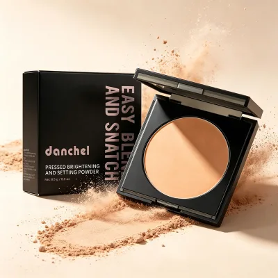 OEM Setting Powder Pressed Vegan Waterproof Oil-Control Makeup Private Label Shimmer Makeup Compact Pressed Face Setting Powder