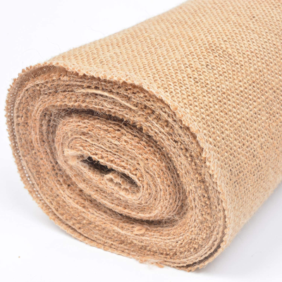 Jiahe Natural Color 100% Jute Cloth Eco-Friendly Waterproof Wedding Decor Fabric Roll for Bags and Covers