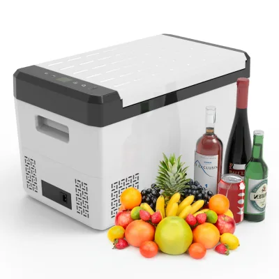 25L 12V Refrigerator White Small Cooler Car Fridge the Good Companion of the Boat Marine Yacht and Outdoor Camping Refrigerator