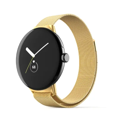 Women Men Durable Adjustable Metal Stainless Steel Mesh Loop Magnetic Clasp Replacement Milanese for Google Pixel Watch Bands