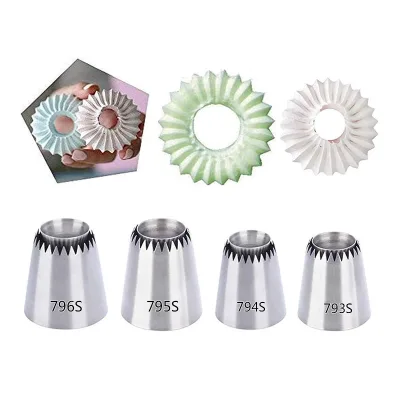 Wholesale Stainless Steel Nozzles Hot Cake Tools for Baking Supplies Baking Pastry Tools Cake Nozzles