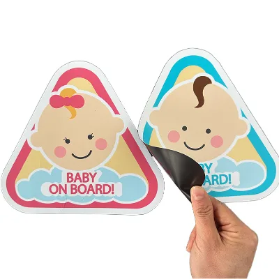 High Quality Custom Magnetic Car Stickers Waterproof Warning Sign Sticker