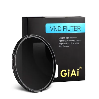 67mm 82mm Glass ND Filter Neutral Density Adjustable Color-Changing Anti-Exposure ND8 to ND2000