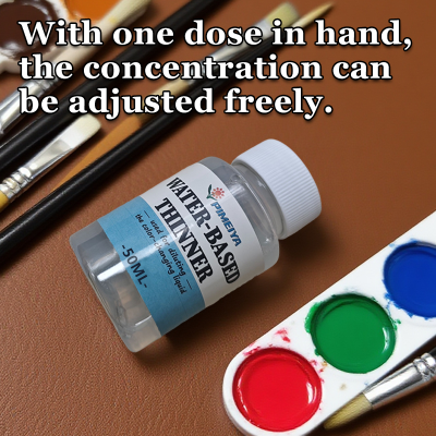Water-based Diluent Thick Becomes Thin Water Based Thinner Colorless and Transparent Liquid Ideal for Leather Paint and Dye