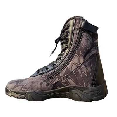 Middle Cut Faux Leather Hunting Boots Light Weight Walking Boots Hiking Boots