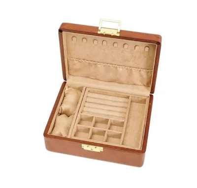 Custom Wood Gift Box Luxury Bamboo Jewelry Packaging Case Decorative Wooden Boxes for Gifts With Lid Removable Divided