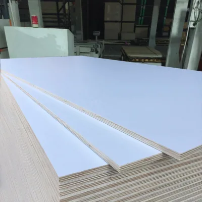 Customized 4x8 Poplar Plywood Sheet Melamine Laminated E1 Grade Hotel Use White Melamine Board 18mm Melamine Faced Plywood 4x8