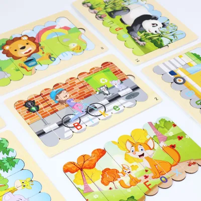 Wooden 3D Matching Game Building Blocks Set for Kids-DIY Educational Toy Other Educational Toys