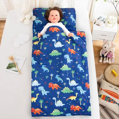 Napping Mats Soft Cotton Baby Throw Mat Removable Pillow Weighted Nap Mats for Kids