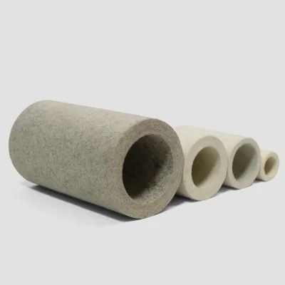 Customized 100% Pure Wool Felt Tube Good Elasticity Oil Absorbent Tubular Felt for Industrial Equipment Roller Protection