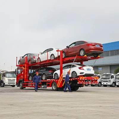 Single Axle Car Carrier Truck 2-Level Adjustable Vehicle Transporter