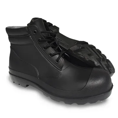 PVC Mid-Calf Rain Boots Waterproof Slip Resistant Black Yellow Green for Summer/Winter Farming Fishing Outdoor Work Use