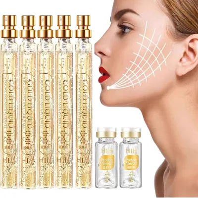 Collagen Protein Lift Thread Microneedling Serum Salmon Dna Serum Gold Protein Peptide Facial Lifting Tighten Thread