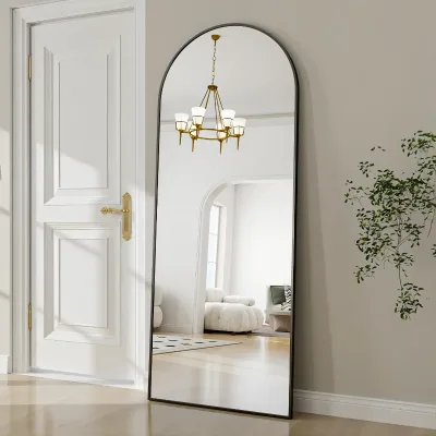Wholesale MOQ 50pcs Modern Decorative Aluminum Alloy Full-Length Arch Mirror Bulk Order Factory Direct OEM