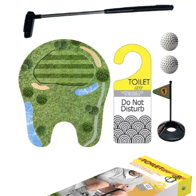 Custom Mini Hand Golf Toy Set Funny Plastic Potty Golf Family Game for Kids and Adults Novelty Bathroom Product