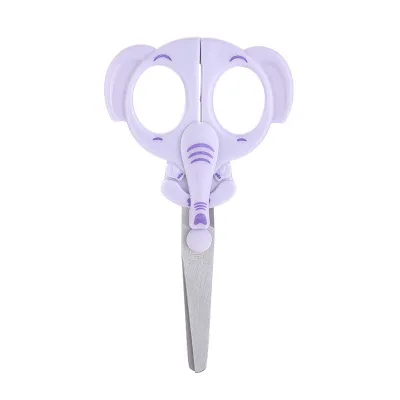 Cartoon Styling Children's Safety Scissors Colorful Plastic School Scissors for Kids With Plastic Handle