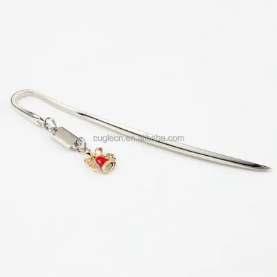 Combination Cute Hook Bookmarks Pendant Stationery Set Wholesale Fun Custom Christmas Metal Bookmarks
