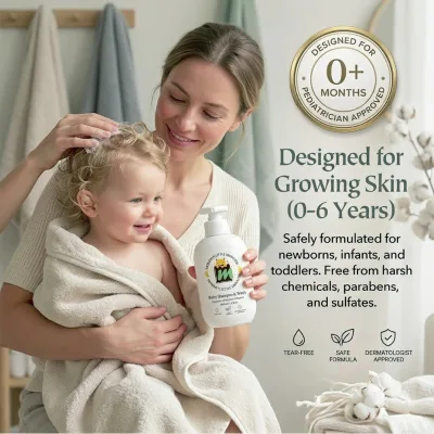 Mommy's Little Monster Factory Supply Private Label Newborn Boby Bodys Soft Shampoo&Body Wash 1 in 2 Bath Wssh Supplies
