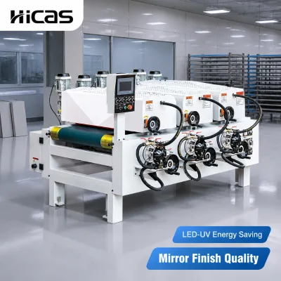 Precision Automatic MDF Plywood Board Surface Finishing Equipment for High Gloss Result Professional UV Roller Coating Machine