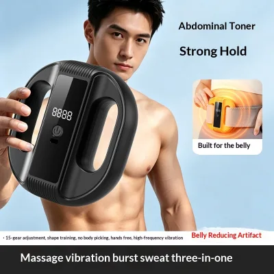 Electric Fascia Ring Waist Neck Slimming Dual-Ring Resonance Massage Vibration Body Massager Musical Function USB-Powered Home