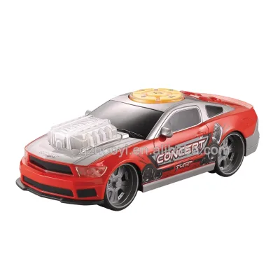 Kids Toy Car Plastic Friction Car Speed Racing Car Toys with Light Sound Pretend Toys