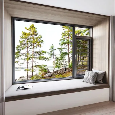 Modern Aluminum Alloy Louver Casement Windows and Doors with Tempered Glass Soundproof Design
