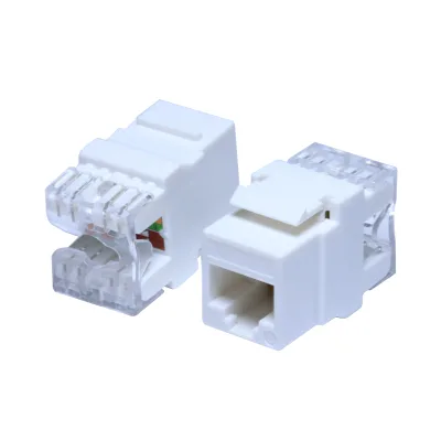 Vertical Punch Down 110 Type 8P8C Cat6 180 Degree UTP Unshielded Networking Keystone Jack Module