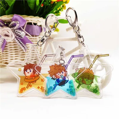 Factory Custom Acrylic Key Chain Transparent Cartoon Holographic Keychain Personalized Design for Promotion
