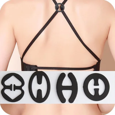 Adjustable 8 Shape Plastic Bra Back Strap Clip for Swimwear and Bikini