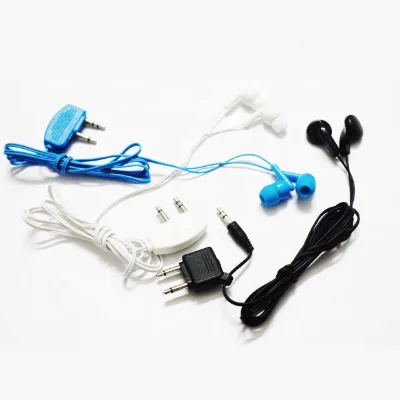 Dream Aviation Headset Disposable Earphones 2 Pins Portable ABS+PVC Material No Noise Cancellation Free Samples Airline OEM CE