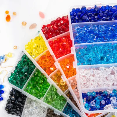 5-Grid Premium Fantasy Colorful Dyed Core Lampwork Beads Glass Loose Seed  Beads for DIY Handmade Beaded Jewelry Material