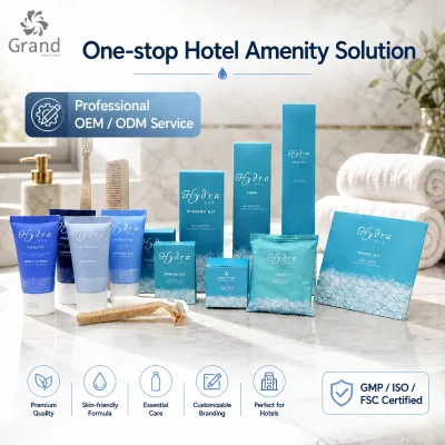 Wholesale Custom Logo Luxury Eco-friendly Biodegradable Disposable Hotel Amenity Set Guest Room Toiletries Kit for 5 Star Hotels