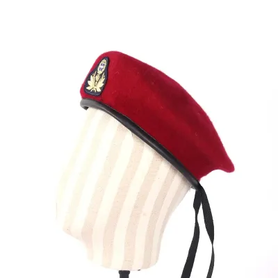 2025 Unisex Custom Embroidered Wool Beret Cap High-End Jungle Green Breathable Casual Outdoor Party Travel Leather Winter