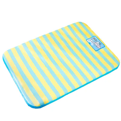 2025 Modern Summer Cooling Nest for Dogs Cats Cartoon Striped Ice Silk PVC Pet Bed Mat Animal Print Comfortable Cooling Pet Pad