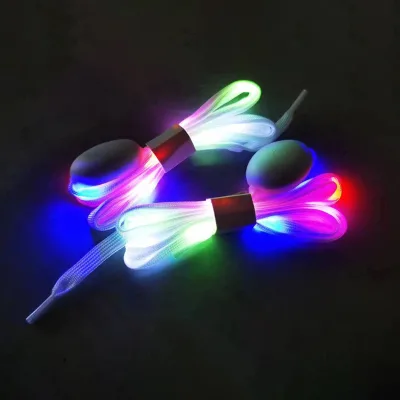 New Arrival Flexible LED RGB Changing Color LED Shoelaces Party Supplies Festive Accessories
