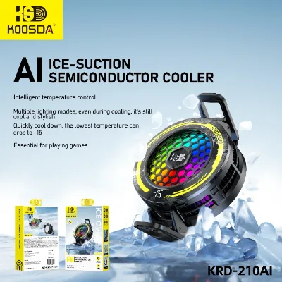 Easy Install Smart Cooling Magnetic Clip Fast Cooling KRD-210AI Intelligent Cooling and Heat Dissipation Device Phone Radiator